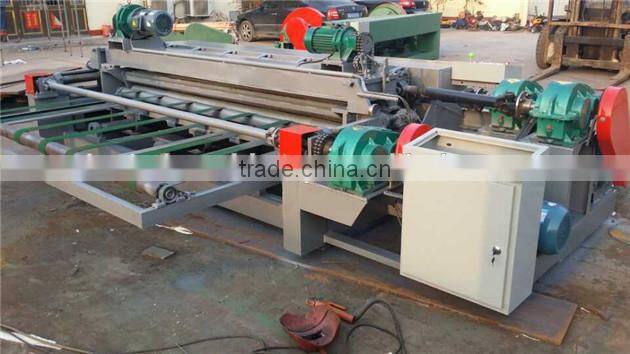 Automatic cutting combined machine/veneer peeling lathe with high efficiency