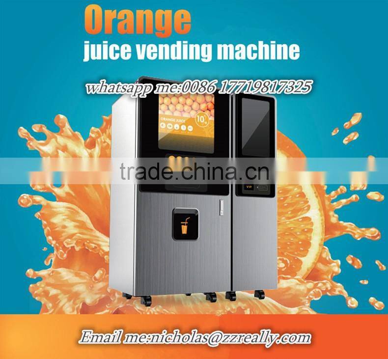 Automatic Credit card/Bill/Coin/Apple Pay/AliPay operated Orange juice vending machine