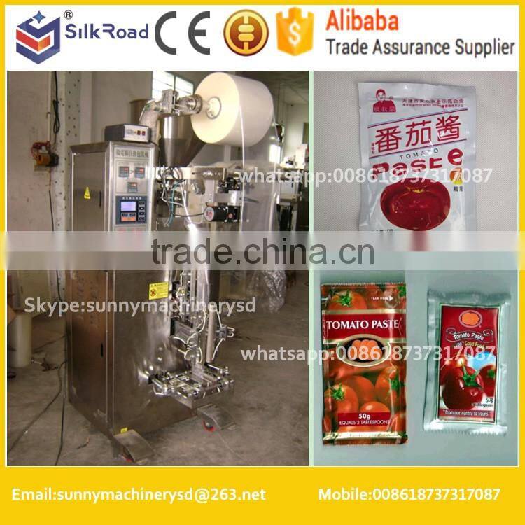 widely used low cost liquid sauce paste pouch packing machine