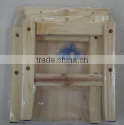 Knocked-down Small Wooden Square Stool for Children