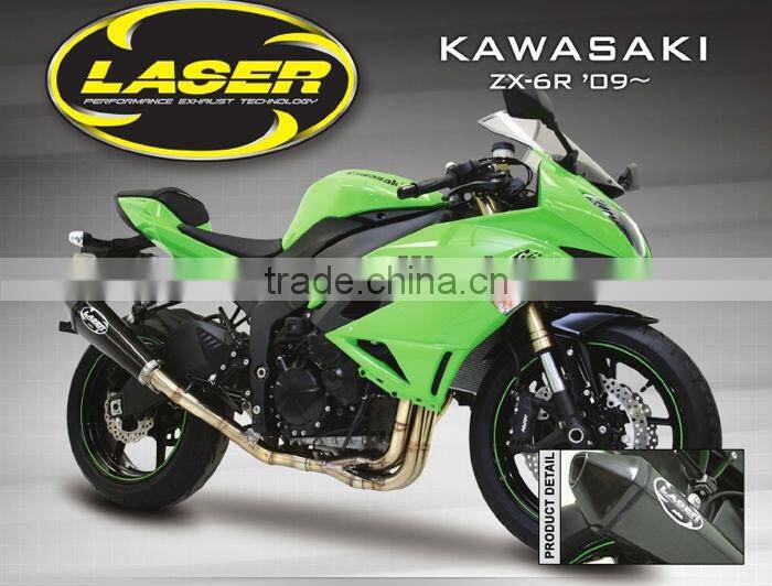 For KAWASAKI ZX-R 2009- Motorcycle Exhaust Pipe LASER WORKS Full-System included Stealth carbon