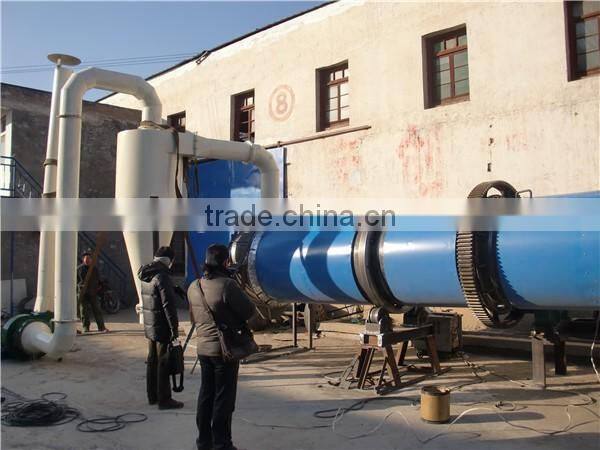Widey use drying machine drying 6 ton wood chips and sawdust with 2.6 meter rotary dryer