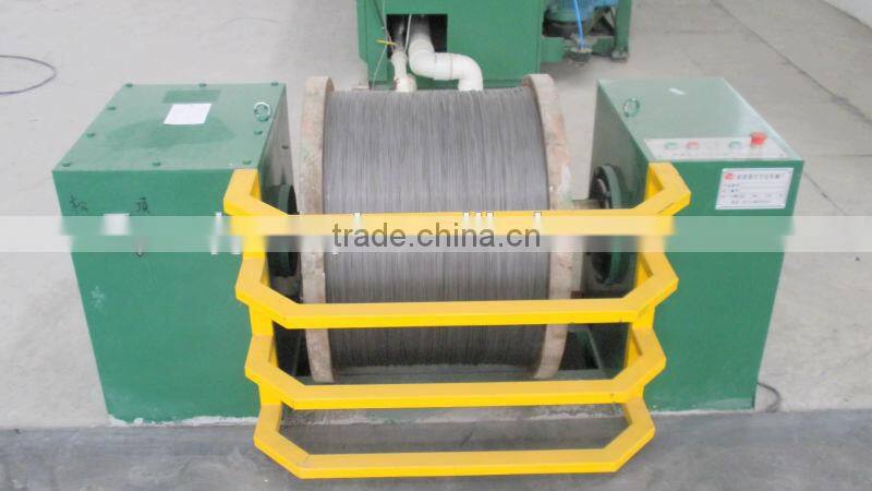 stand-on-head take up machine