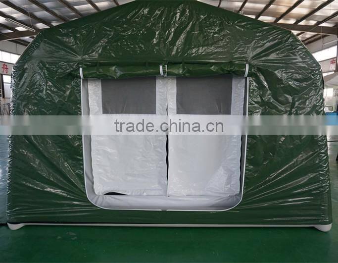 Easy setup big inflatable army tent with strong waterproof and windproof