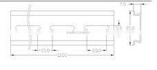 TS-001 For Plastic Terminal Block 25mm Aluminum Metal Din Rail