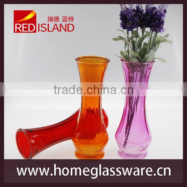 hotsale vintage glass swirled pattern flower bud vase