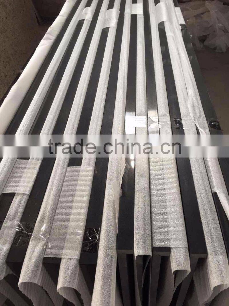 Artificial black quartz stone countertop