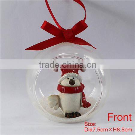 7.5*7.5*8.5 angel glass hanging ball