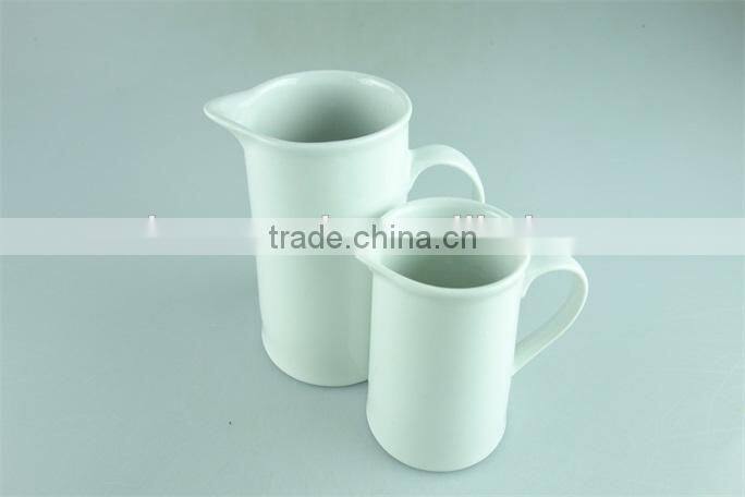 White Strong porcelain milk jug in Coffee & Tea Sets 500 ml of Set 2 wholesale
