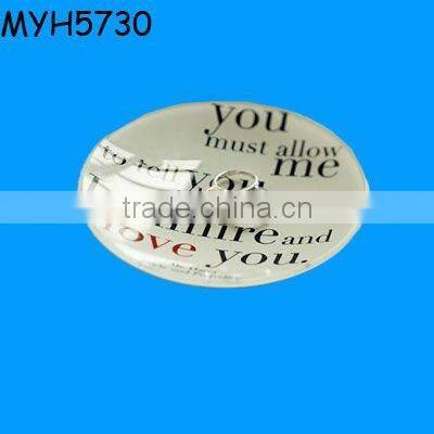 Ceramic wedding ring holder tray with dove couple