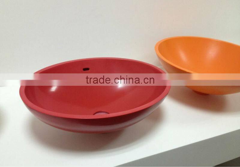 New design bathroom vanity solid surface bathroom art basin