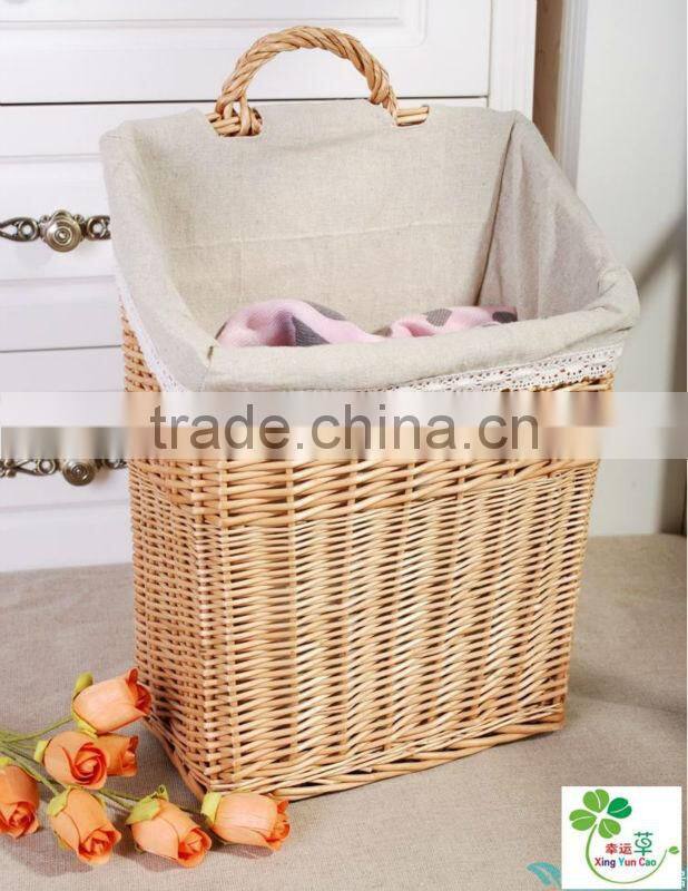 Household receive basket Hand woven wood chip basket