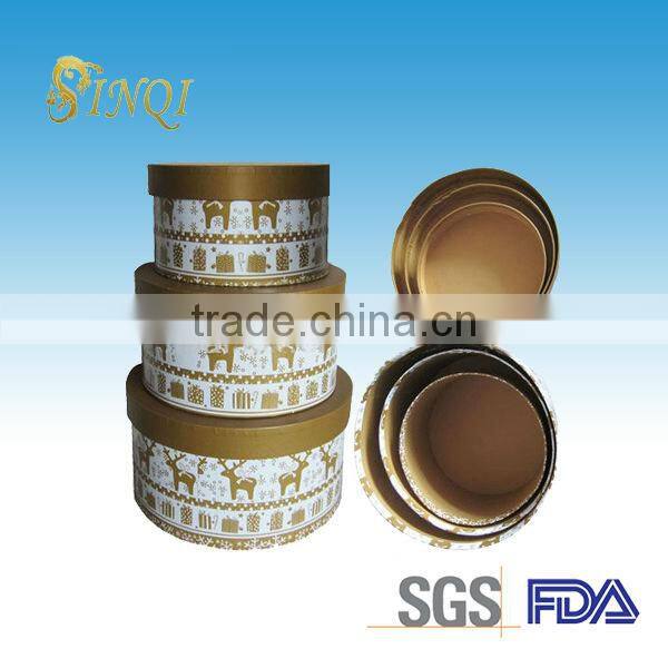 Paper gift packaging box paper round gift packaging box