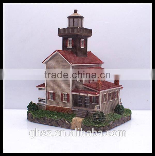 Custom souvenir 3D Castle Building model Craft resin house building model factory