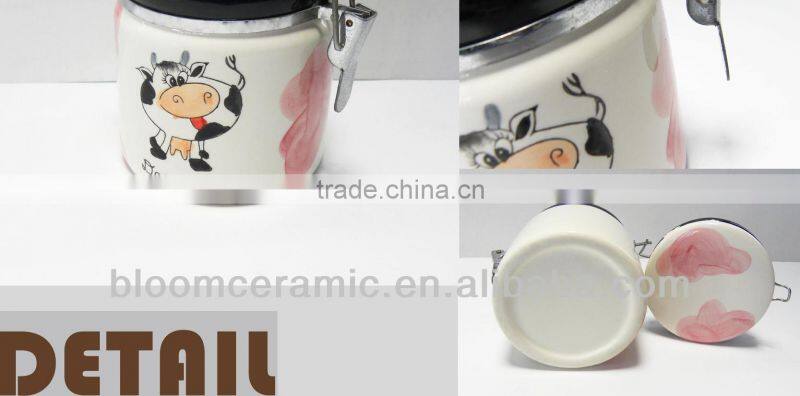 Porcelain coffee sealed jar