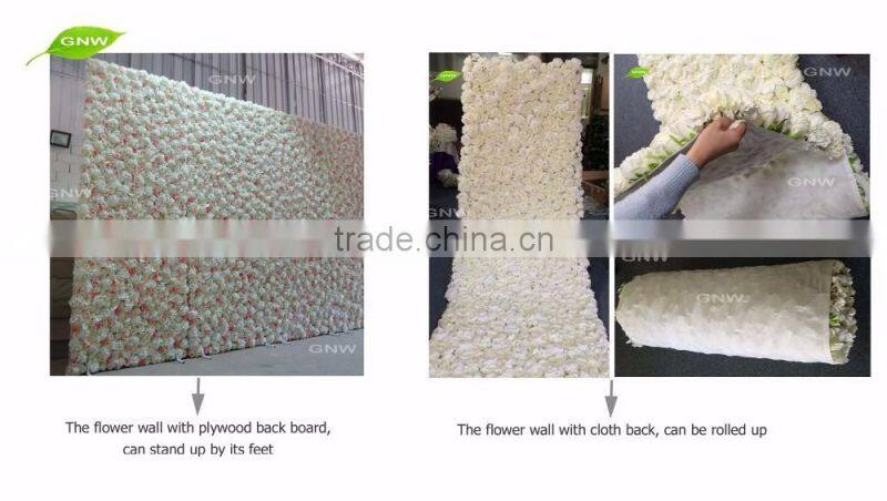 GNW FLW161031 Decorative cheap wholesale artificial colorful wedding flowers wall