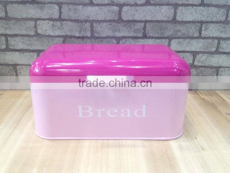 Bright Color Vintage Metal Bread Storage Box/Bread Canister/Metal Bread Tin