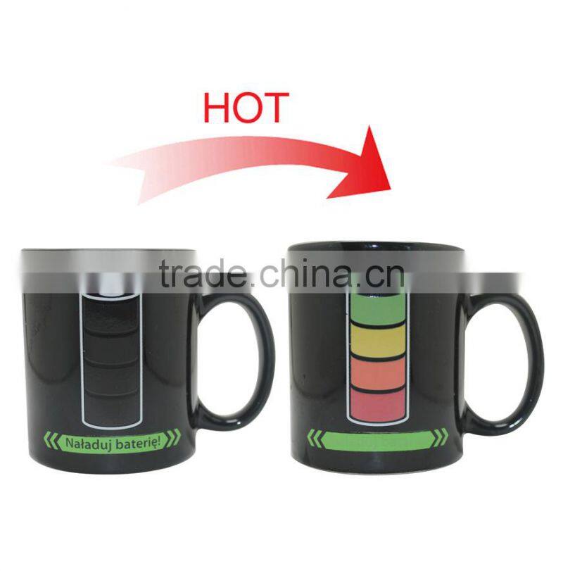 Eco-Friendly Ceramic Partially Color Changing Mug