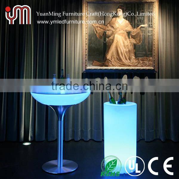 Hight Quality PE Materail Led Illuminated Cocktail Table