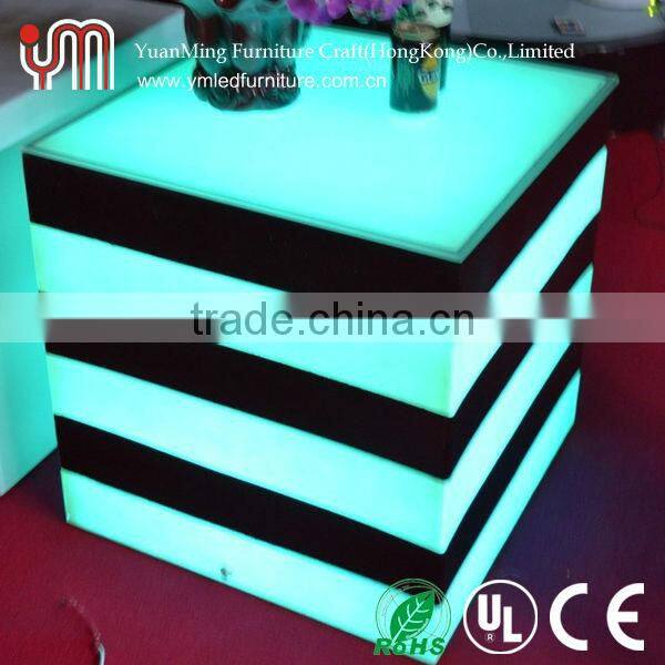 Led Cube Table,Light Up Cube Table,Plastic Cube Table