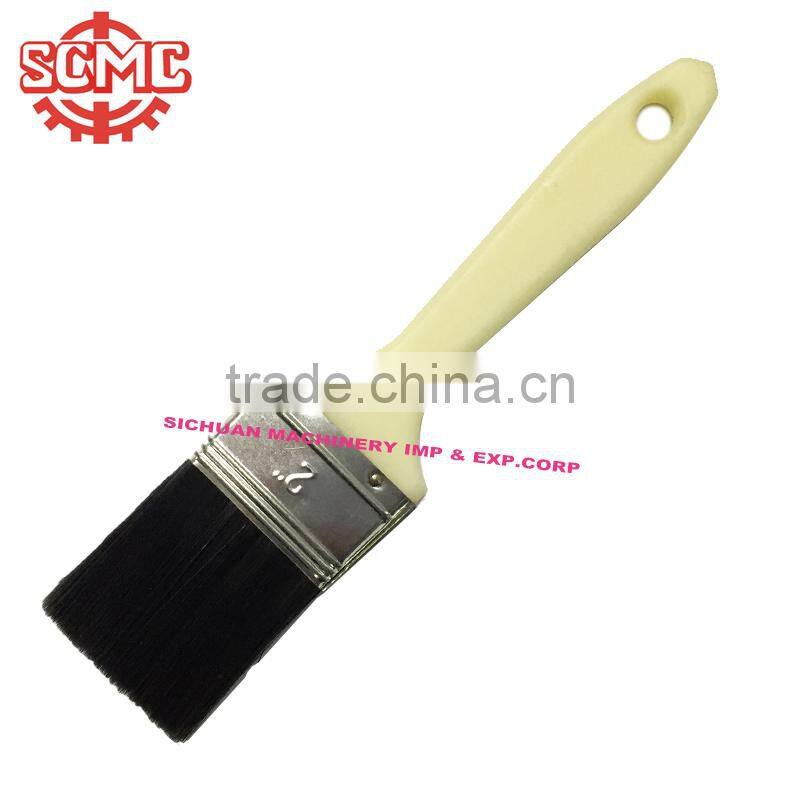plastic handle tin plated ferrule black bristle paint brush