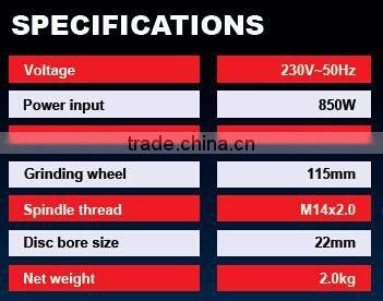 JAG850 850W 115mm Electric angle grinder, 115mm angle grinder