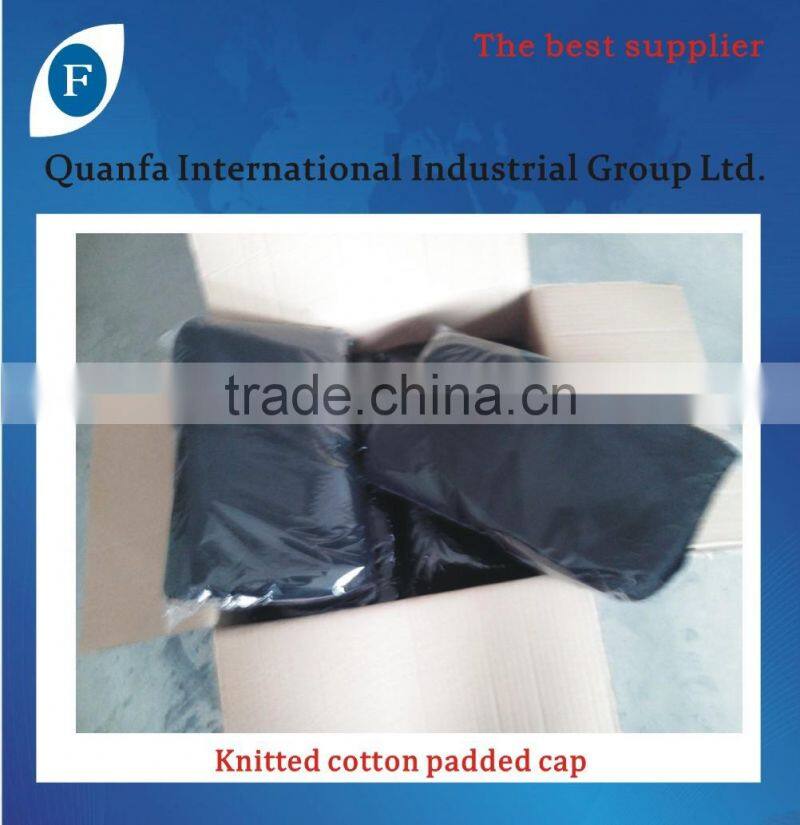 Knitted cotton padded cap