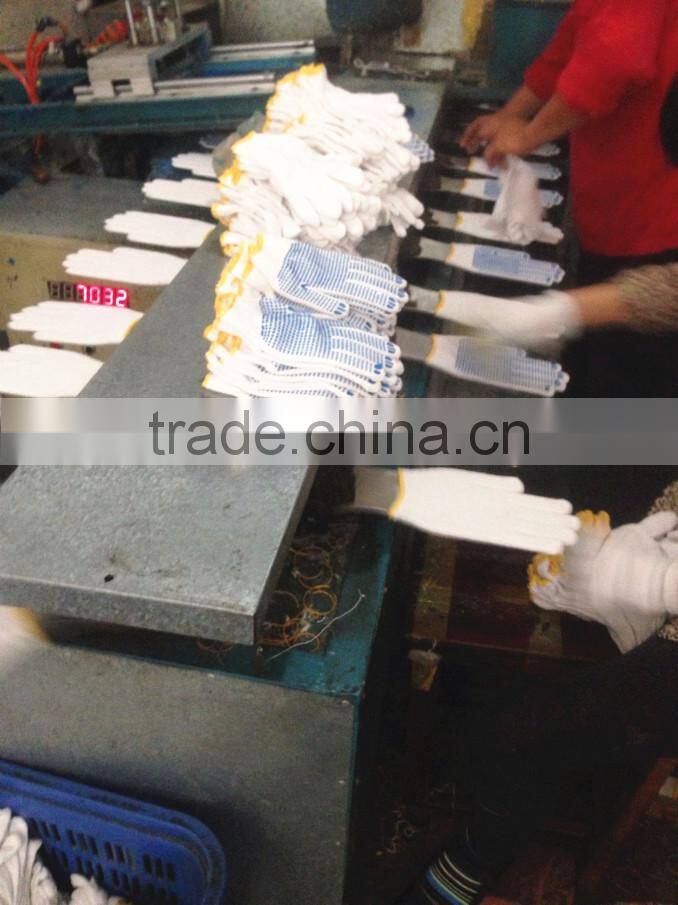 13 gauge PVC dotted cotton gloves/working gloves/safety gloves