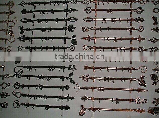 more experience produce all kinds of curtain rod with fashionable finals,rings brackets