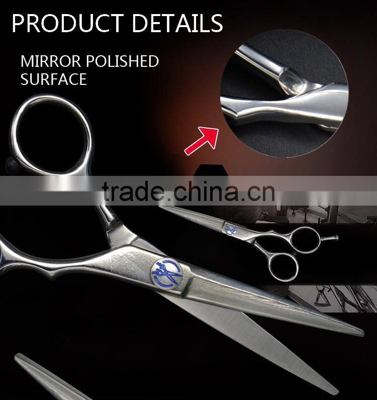 Hair dressing scissor made of Damascus steel
