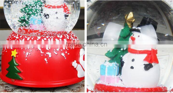 Hot Sale Snowflake christmas snow globe musical christmas snow globe