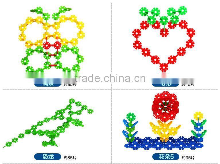 Wholesale Plastic SnowFlakes Building Blocks toys for kids 120pcs/bag