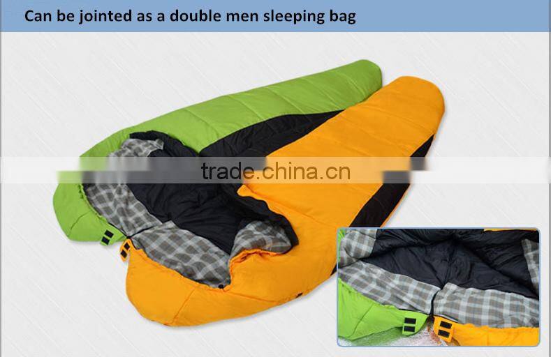 Foldable Hollow Cotton Mummy Sleeping Bag for Camping on Sale
