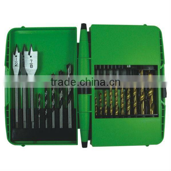 52 piece Combination drill bits set in plastic case