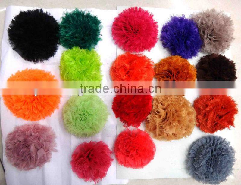 Chic shabby Frayed chiffon flower for headbands and hair