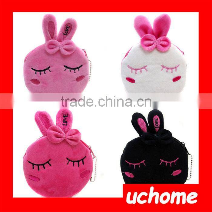 UCHOME New Popular Design Emoji Plush Mini Kids Coin Purses Pocket Money Bag