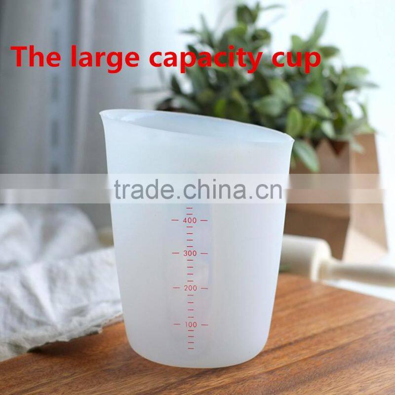 Nice Collapsible Silicone Measure Cups, Heart Shape Baking Cups, Measure Cup 500ml