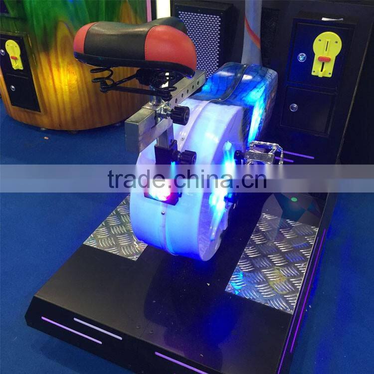 New coin pusher arcade simulator 3D kiddie bike game machine with 3D glasses for sale