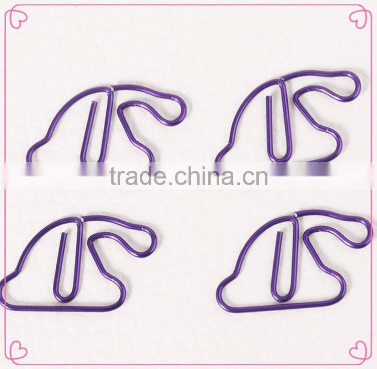 Festival gift colorful christmas cap shape metal wire paper clips