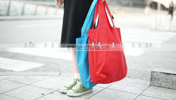 fashion foldable supermarket promotional nylon shopping bag