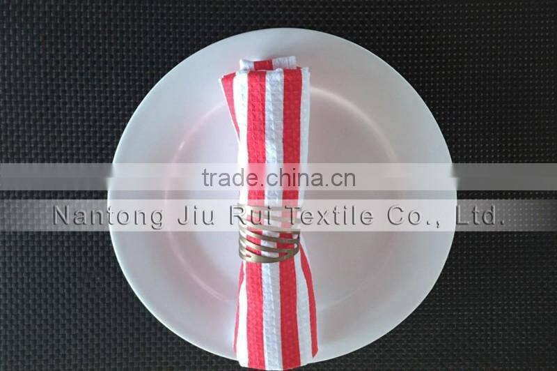 New design hotel restaurant victualing house , dining room 100% cotton waffle stripe dish towels