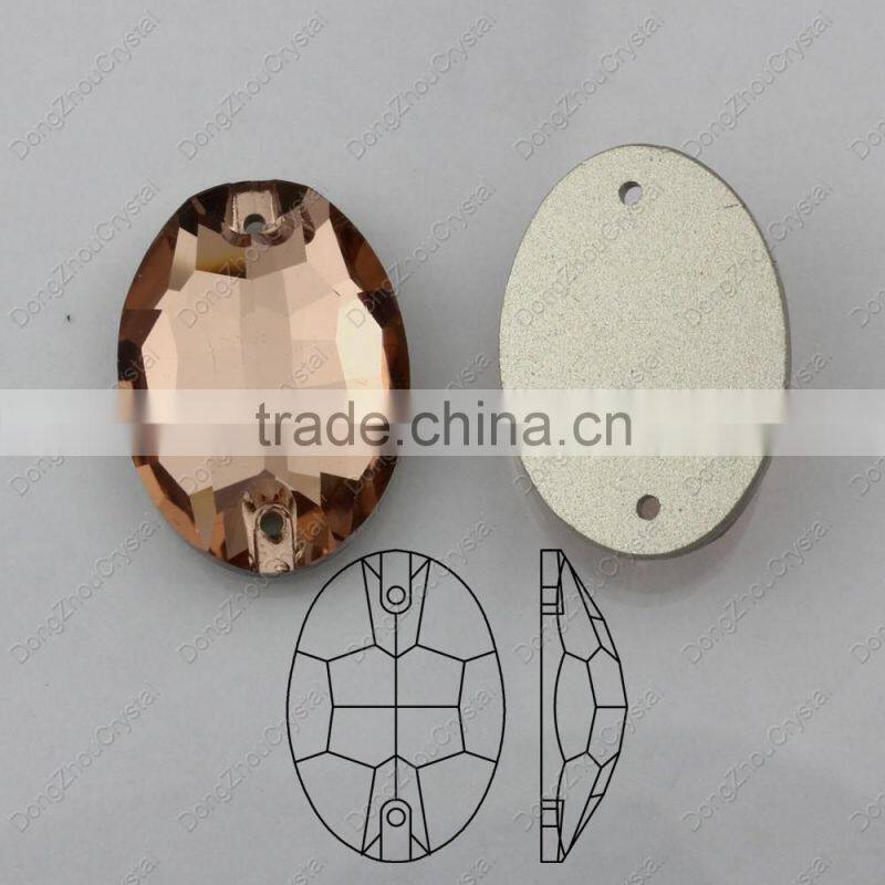 Wholesale Sew On Stones 8x10mm Oval Shape Crystal Stones For Dressing