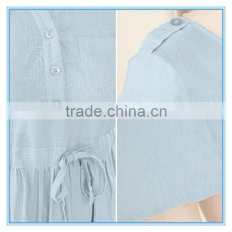 New fashion casual linen dresses women summer of good quality
