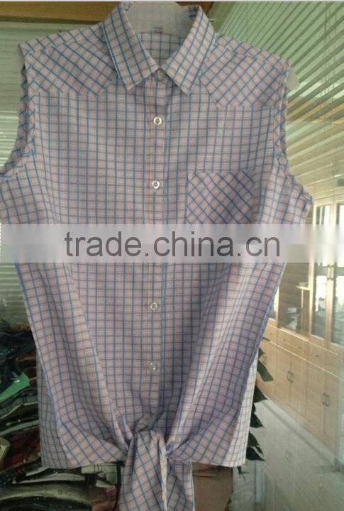 Ladies' summer shirt with hem tie - S15 16