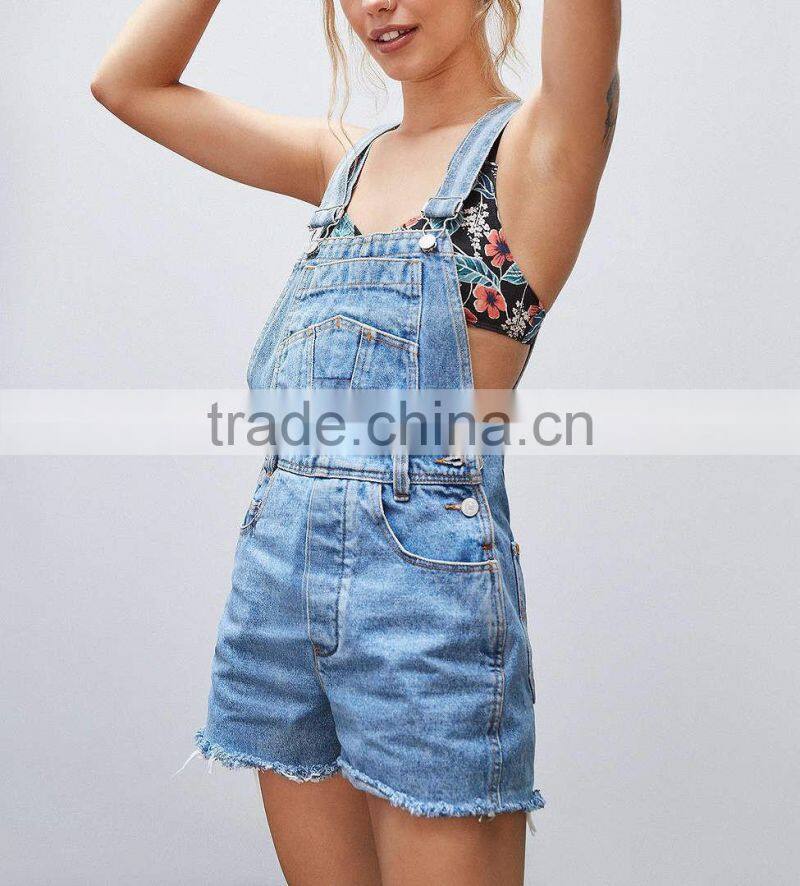 Ladies new model summer jumpsuit top design jeans pants for women