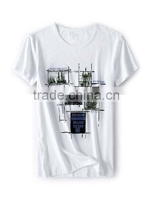 Custom silk screen printng t-shirt made in China