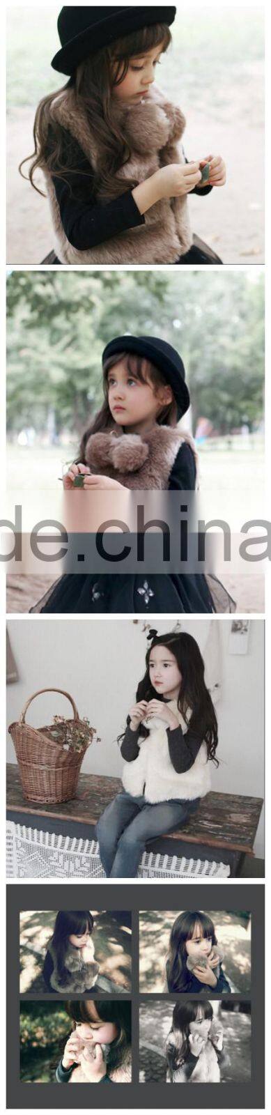 Girls Faux Fur Vest European Style Kids Fashion Waistcoat 2-10 Years Winter Warm Jacket Children Soft Outwear New Arrival