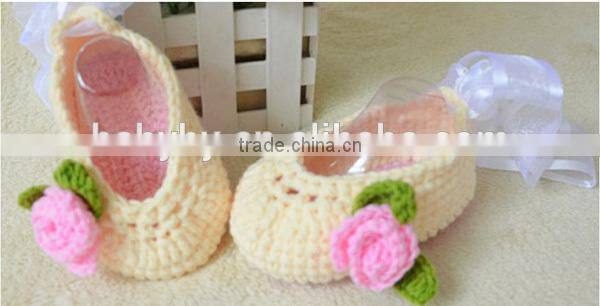 2014 top sales soft sole prewalkers cotton yarn baby shoes