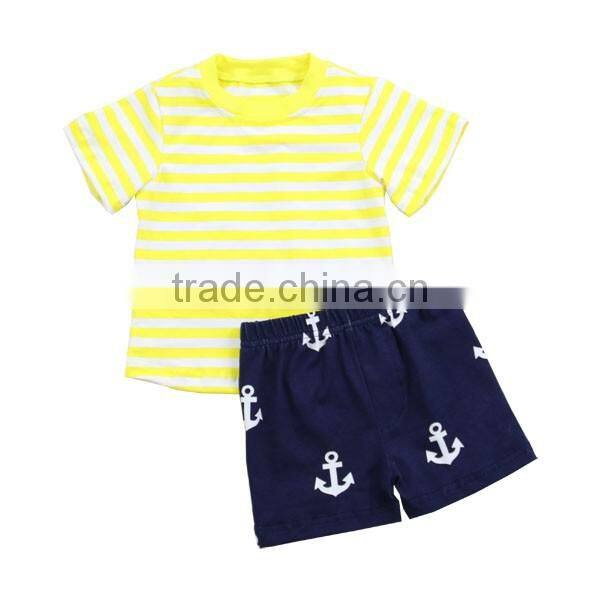 2017 New high quality summer wear children outfits boys kids clothing set