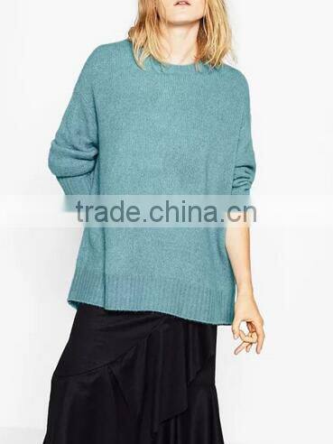 EY0871S Europe Style 2016 Women Fashion Loose Knit Pullover Sweaters